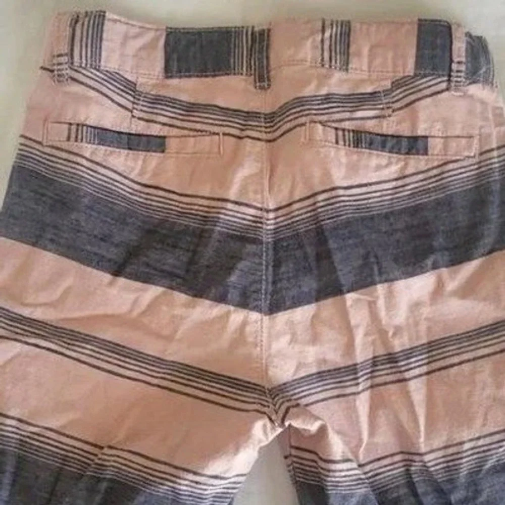 Children's Place Boys Pink‎ Navy Striped Adjustable Waist Preppy Chino Shorts 8